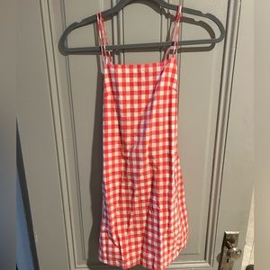 Sabo Skirt Red and White Checkered Backless Dress